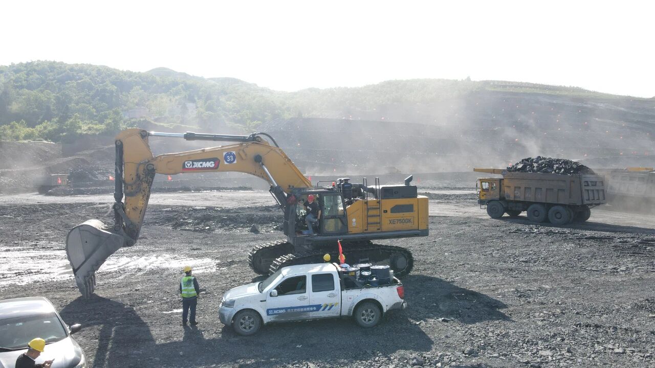 徐工XE750GK礦山“高效勞?！睂嵖兞裂?，助力煤礦降本增效