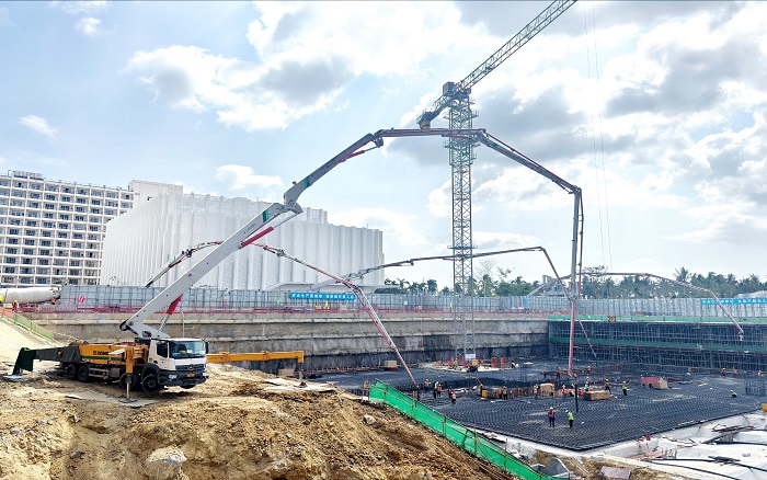 火力全開！萬方混凝土澆筑海南新地標(biāo)！